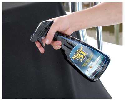 Marine 31 Fresh Scent Cabin Odor Eliminator works well on carpet and upholstery too!