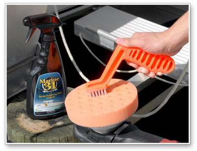 Marine 31 Spray Polishing Pad Cleaner is safe to use on all types of buffing pads