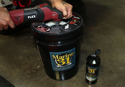 Marine 31 Universal Pad Washer works with all buffers and polishers!