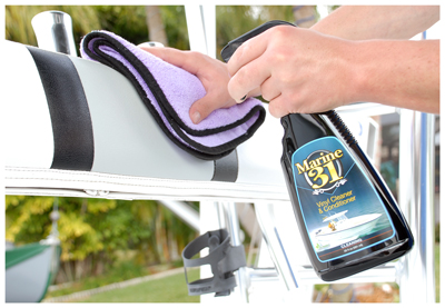 Marine 31 Vinyl Cleaner & Conditioner cleans and protects in one simple step!